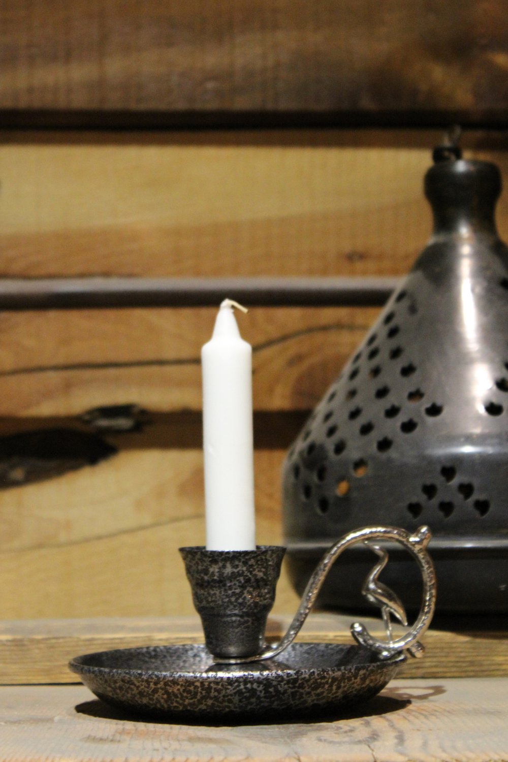 Metal Nostalji Mumluk & El Şamdanı Kendinden Iğneli Gümüş Turna2623-5