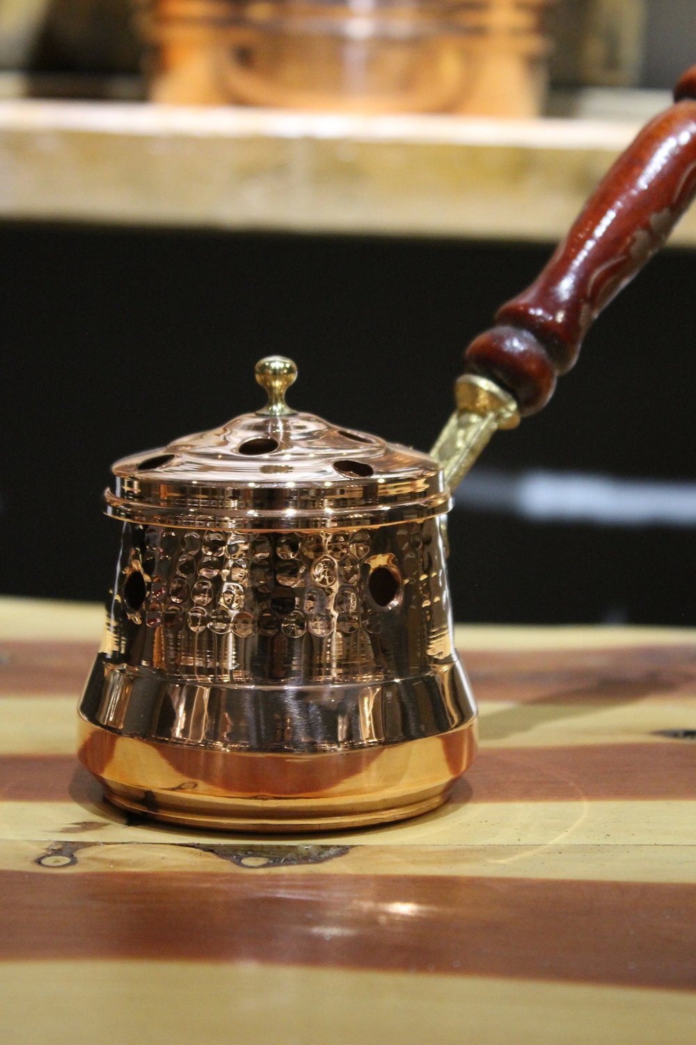 Turna Bakır Otantik Ritüel Gezdirme Tütsülük & Buhurdanlık Kırmızı