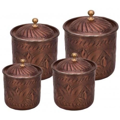 Turna Copper Saffron Spice Bowl Set of 4 Handmade Oxide Turna0010-3