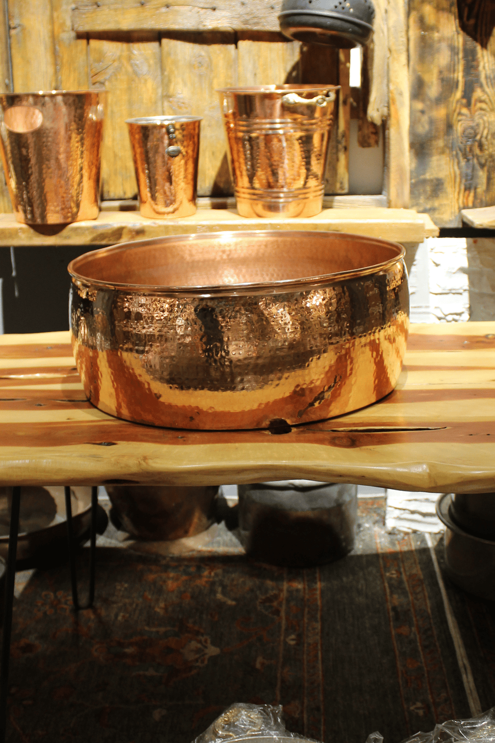 Turna Bakır Ayak Yıkama Leğeni 40 Cm Kırmızı Turna4060-1