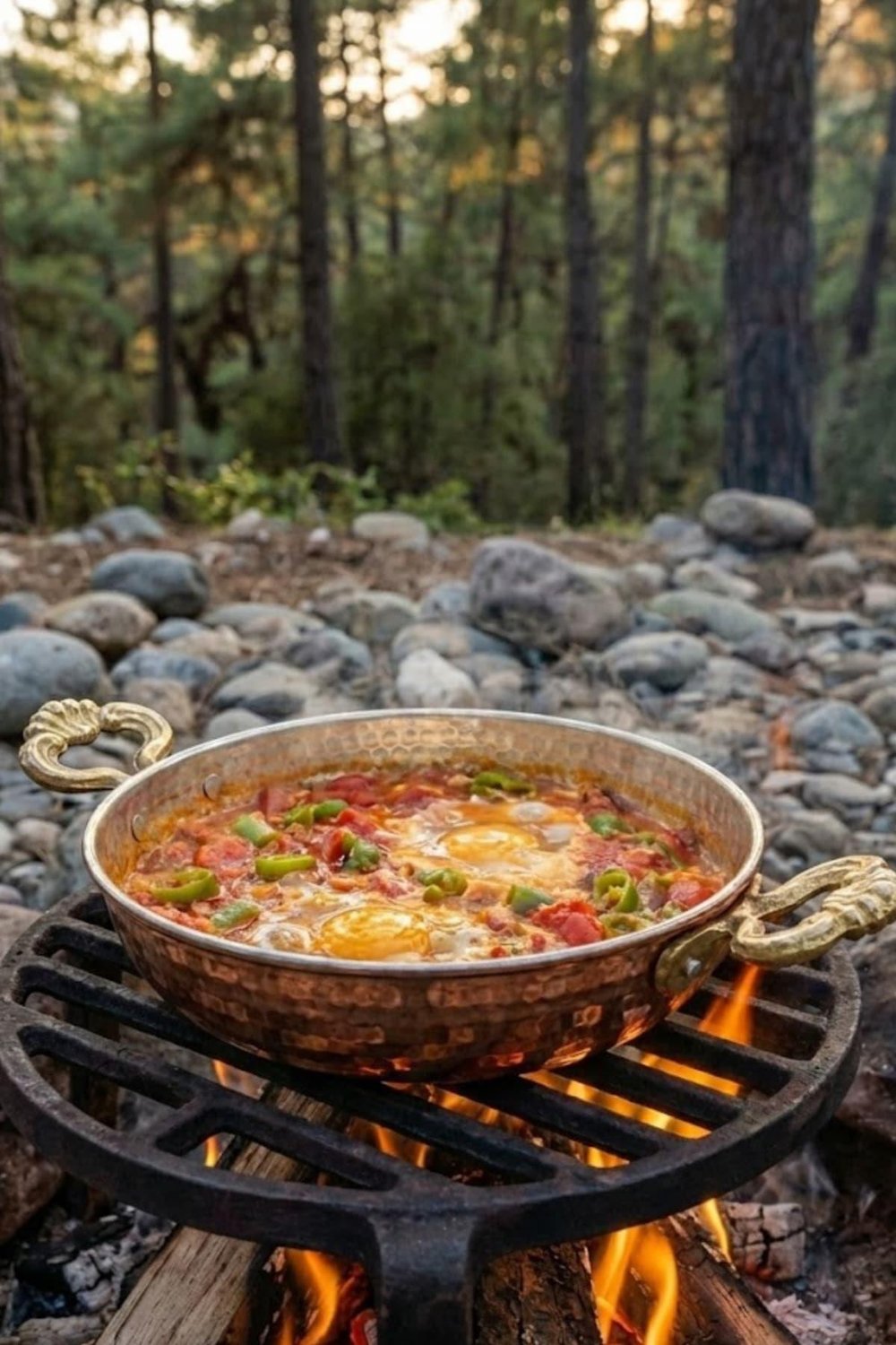 Turna Bakır Acemli Tava 1 No 14 Cm El Dövme Kırmızı Turna7581-1