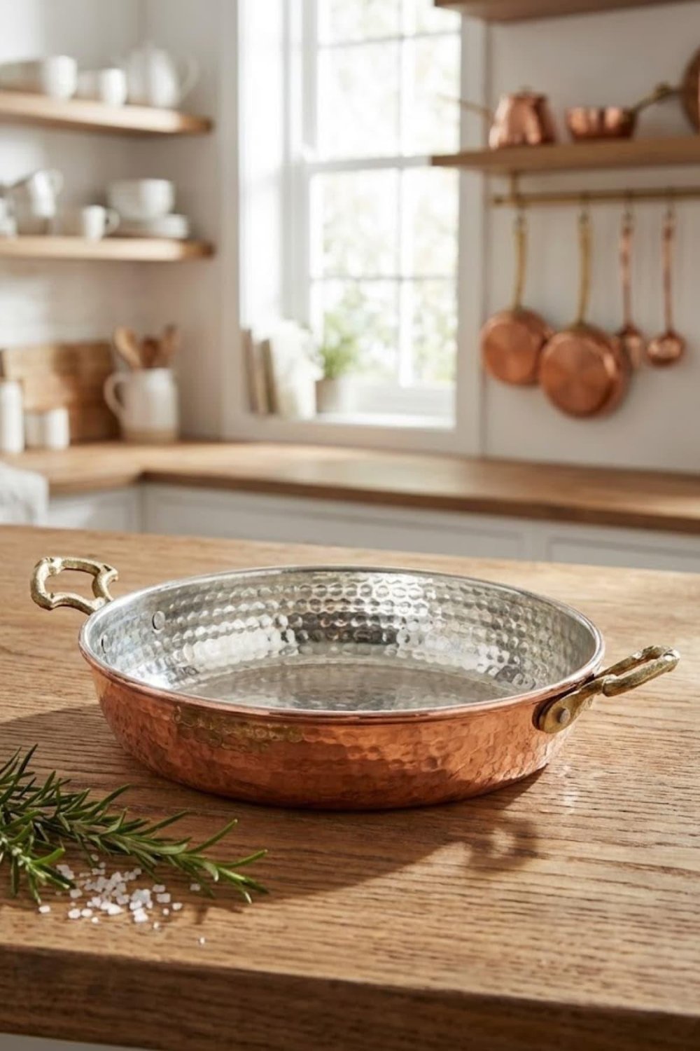 Turna Bakır Soylu Tava 1 No 14 Cm İnce Kırmızı Turna7602-1