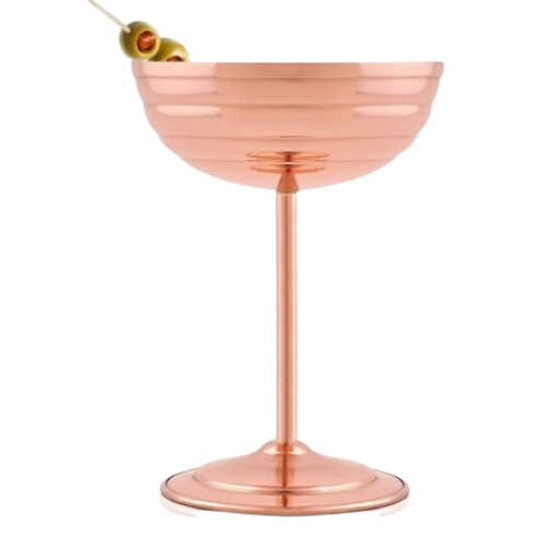 Turna Copper Zo-martini Glass Flat 250 Ml Red Turna0483-1