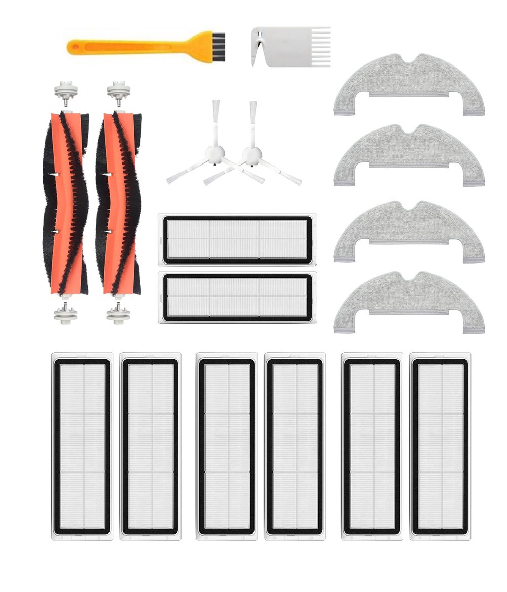 Dreame Bot D10 Plus Uyumlu Yedek Fırça Filtre Mop Seti-18 Parça