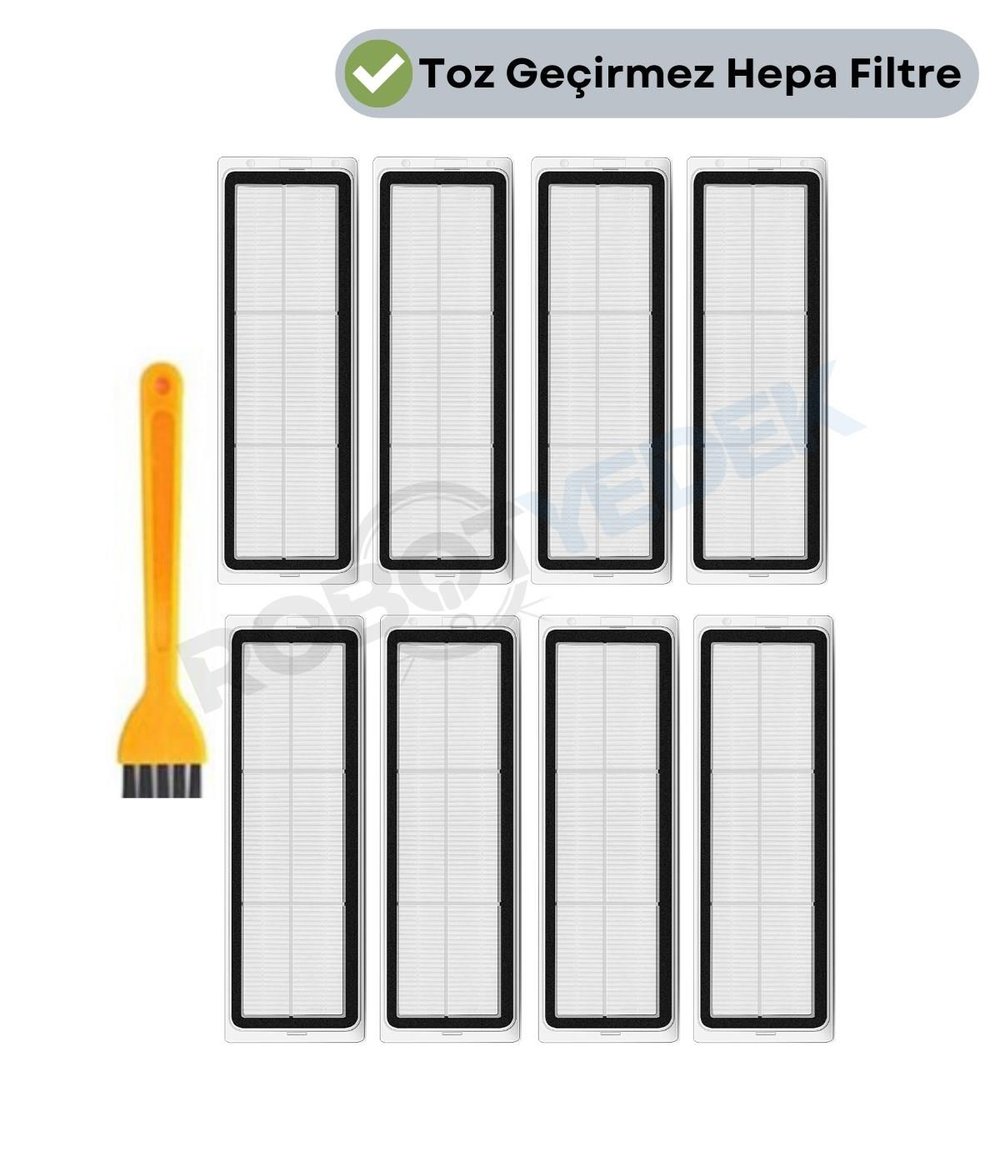 Dreame D10 Plus Gen 2 (RLL42SDA) Uyumlu Yedek Hepa Filtre ve Temizleme Fırçası-9 Parça