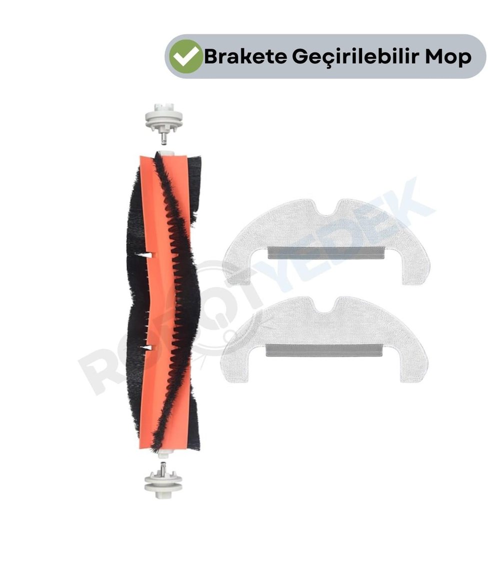Dreame D10 Plus Gen 2 (RLL42SDA) Uyumlu Yedek Ana Fırça ve Mop-3 Parça