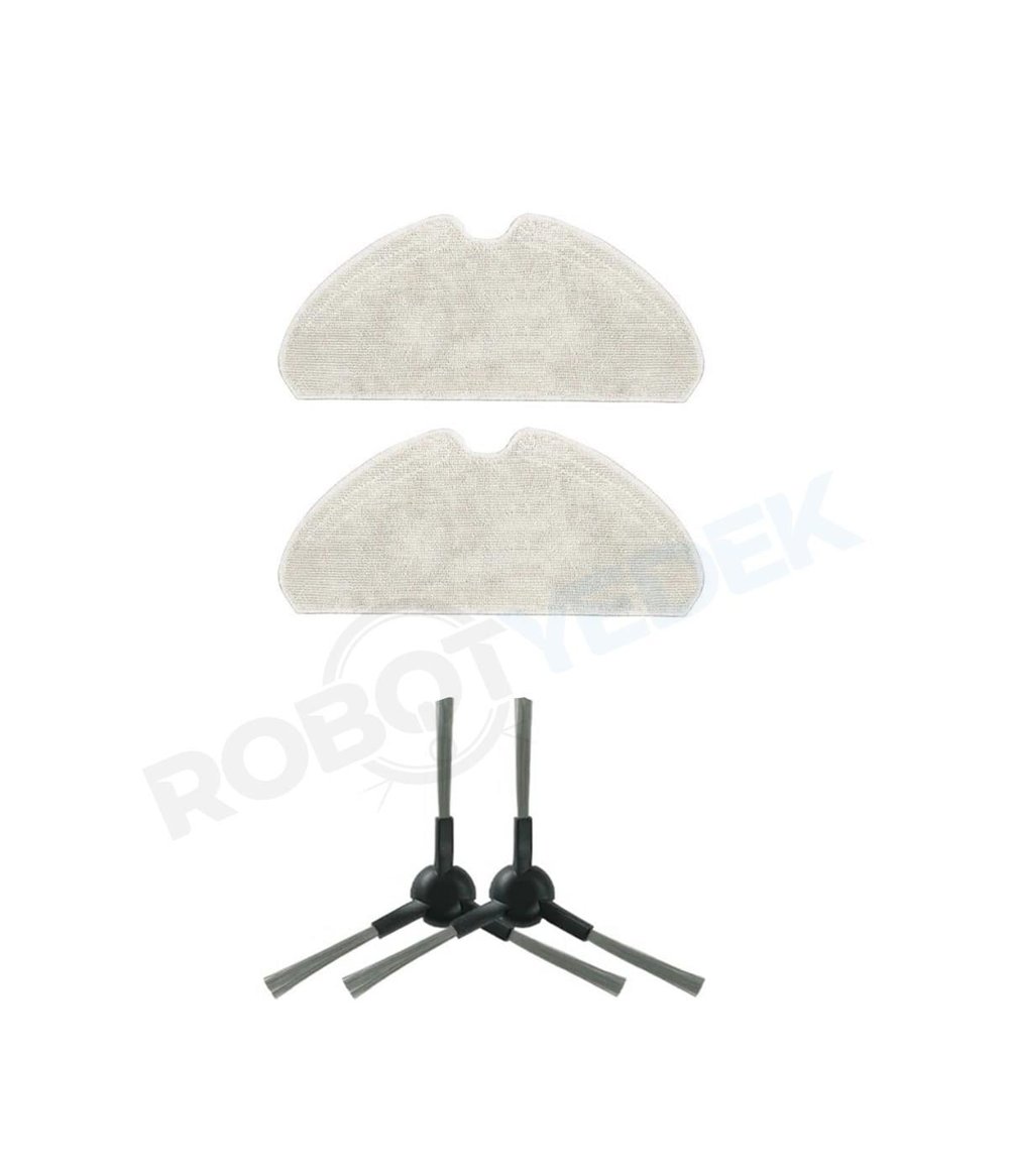 Dreame F10 (RLF11SA) Uyumlu Yedek Mop ve Yan Fırça-4 Parça