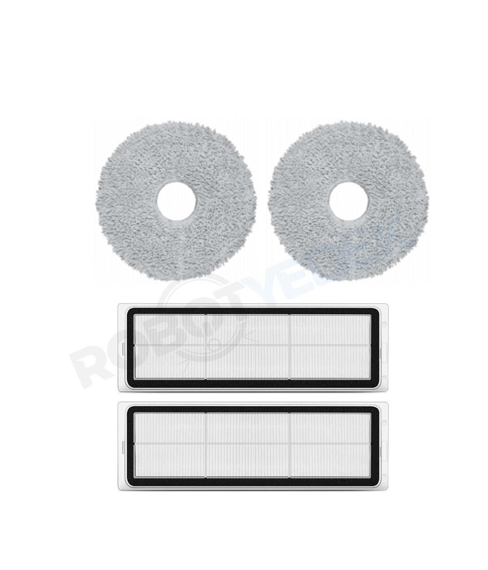 Dreame L10S Pro Gen 2 Uyumlu Yedek Mop ve Hepa Filtre-4 Parça