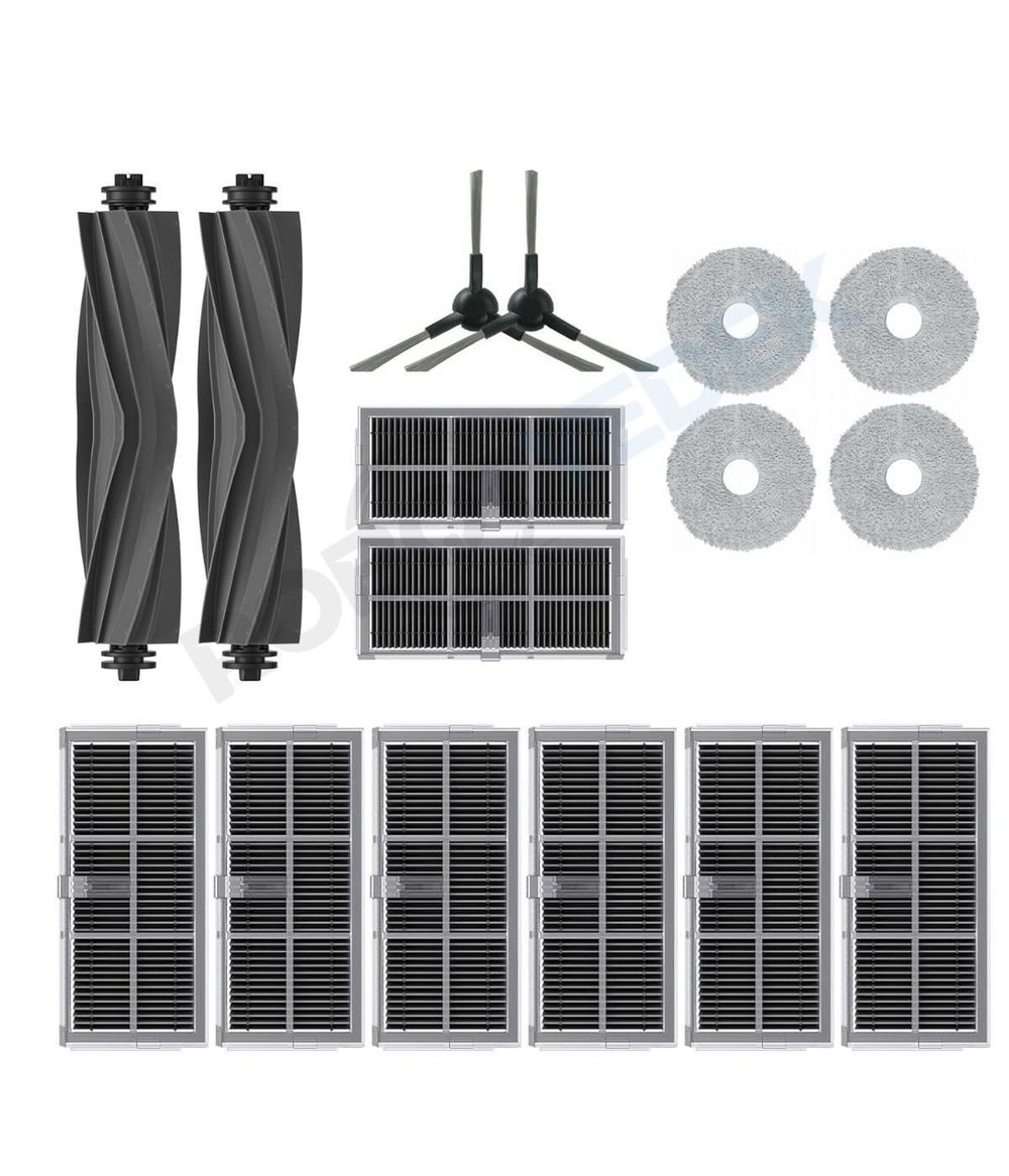 Dreame L40 Ultra AE (RLL77SE) Kauçuk Fırça Hepa Filtre Mop Seti-16 Parça