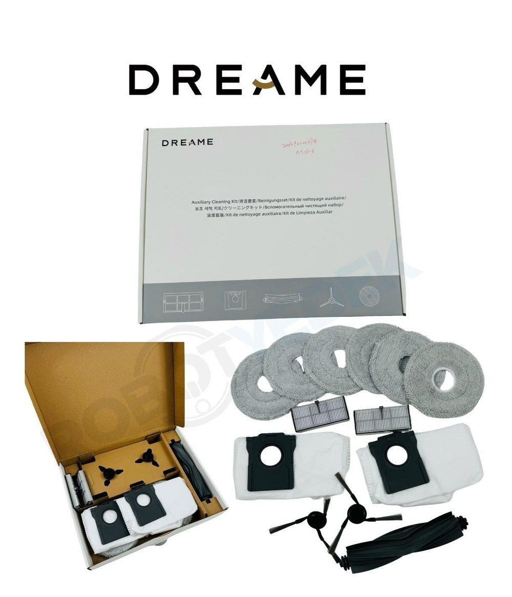 Dreame L40 Ultra Orijinal Set- Ana Fırça Hepa Filtre Yan Fırça Mop Bez Toz Torbası-13 Parça