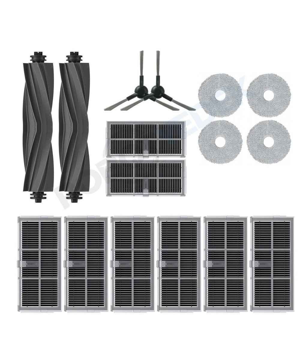 Dreame X40 Master Kauçuk Fırça Hepa Filtre Mop Seti-16 Parça