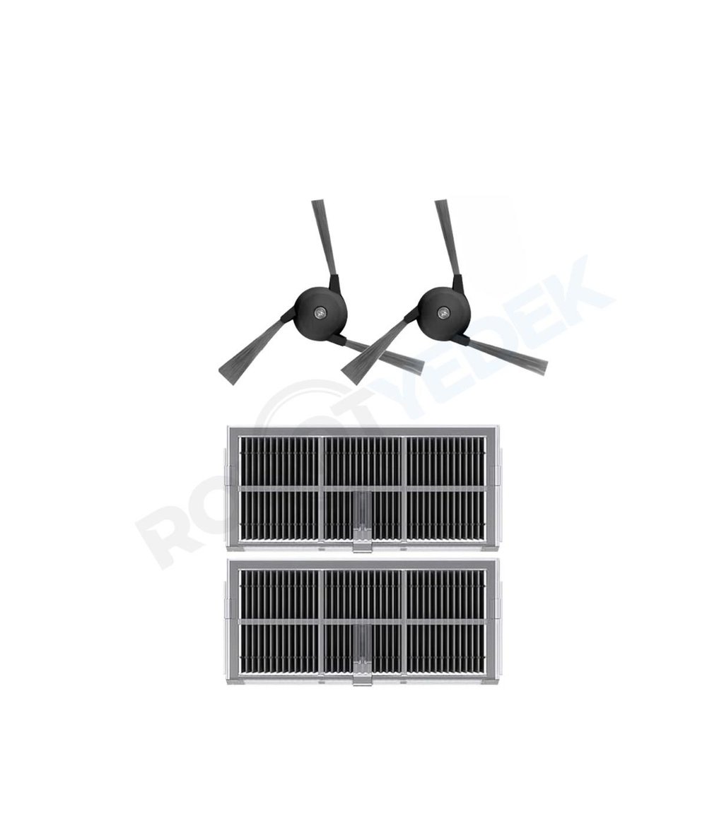 Dreame X40 Ultra Uyumlu Hepa Filtre ve Yan Fırça-4 Parça