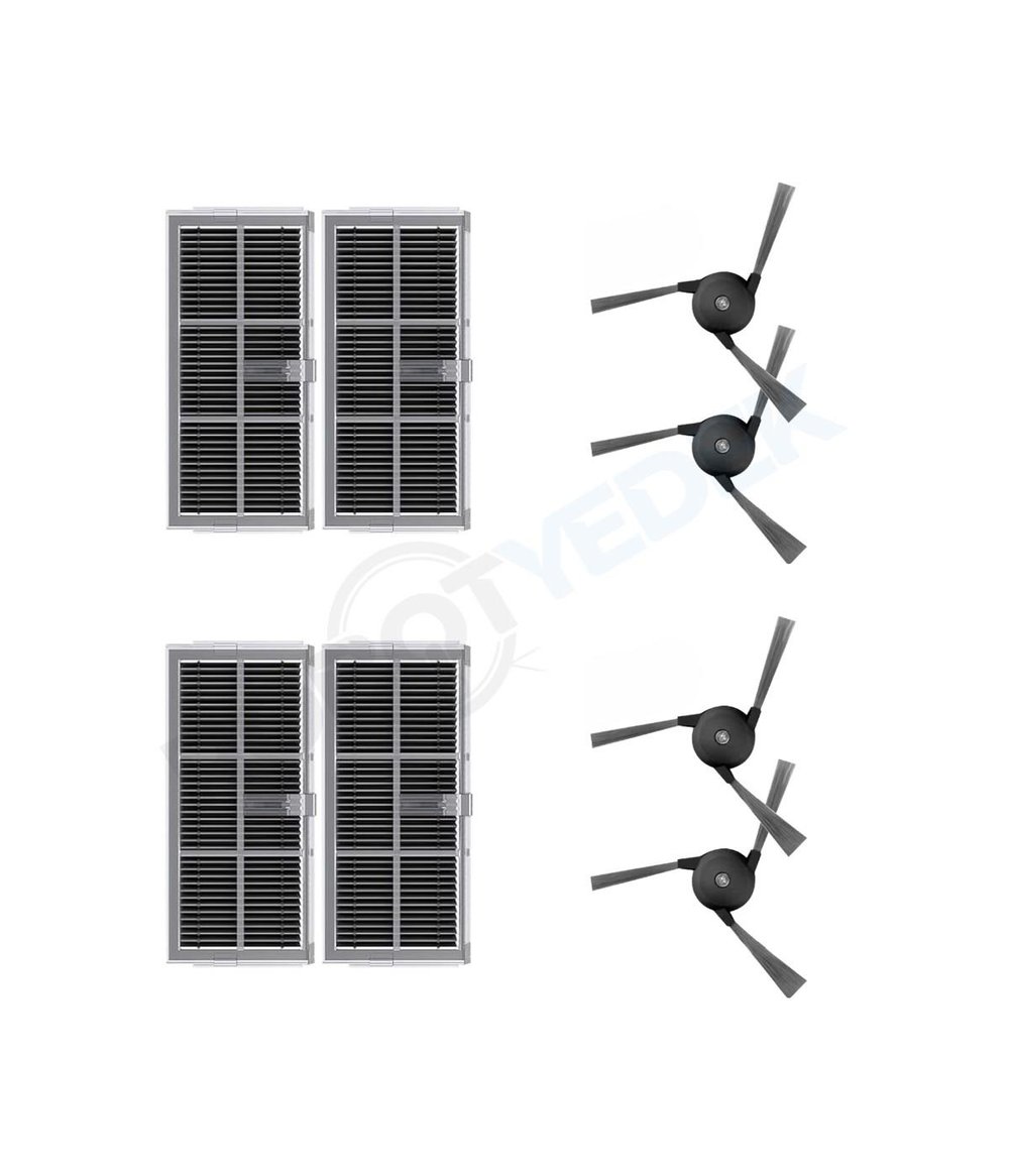 Dreame X40 Ultra Uyumlu Hepa Filtre ve Yan Fırça-8 Parça