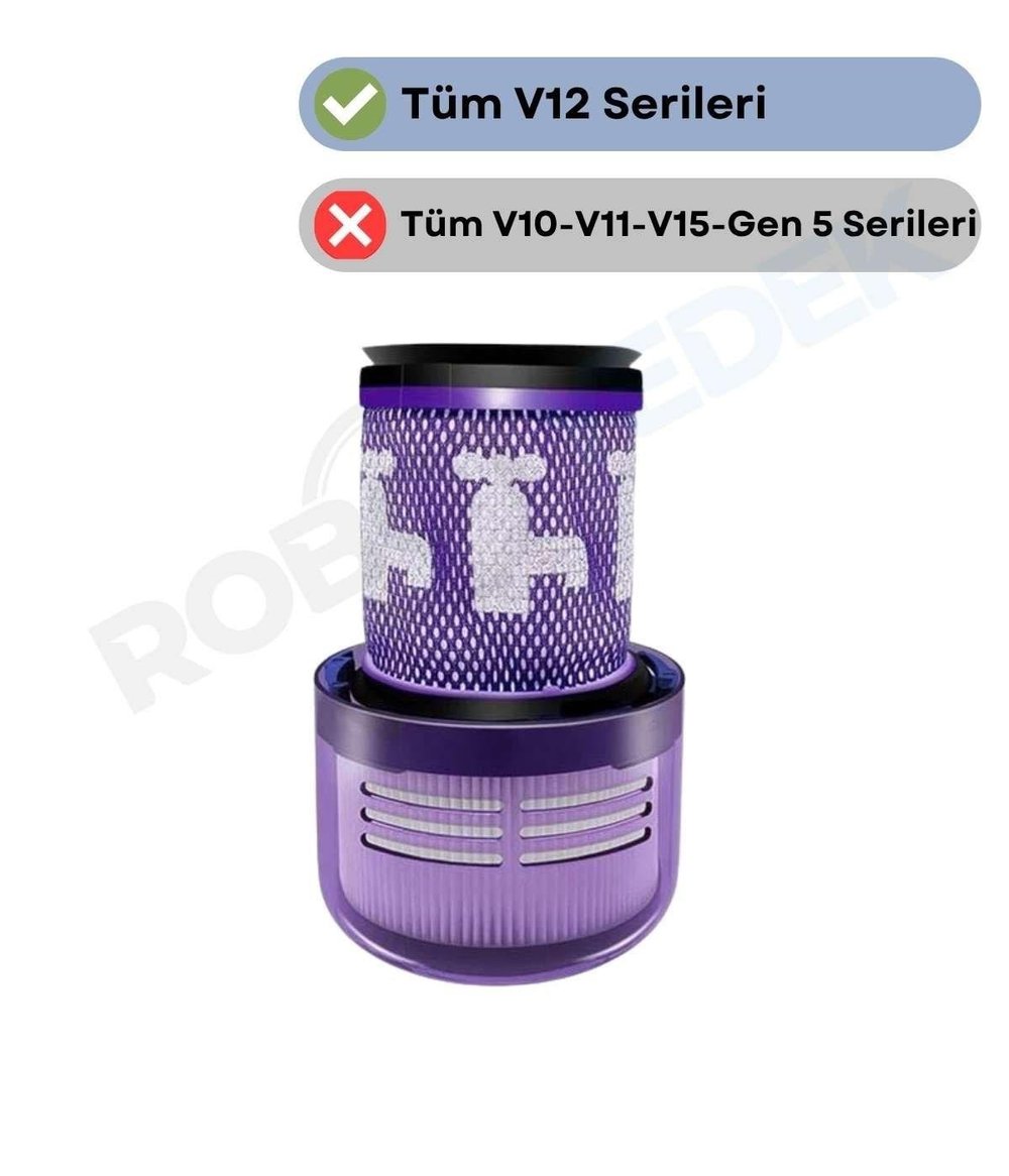 Dyson V12 Detect Slim Absolute Uyumlu Hepa Filtre 1 Adet
