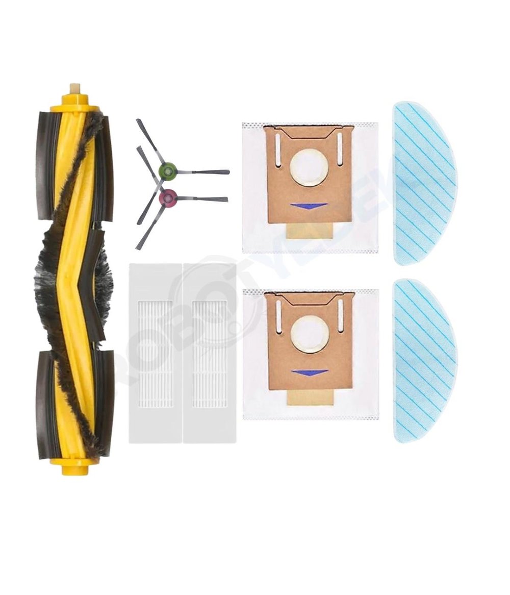 Ecovacs Deebot T9 Uyumlu Ana Fırça, Hepa Filtre, Yan Fırça, Mop, Toz Torbası 9 Parça