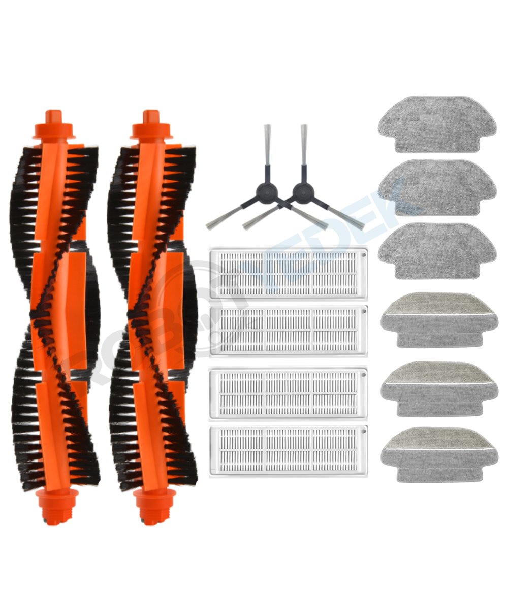 Karcher RCV 3 Uyumlu Yedek Fırça Hepa Filtre Mop Seti-14 Parça
