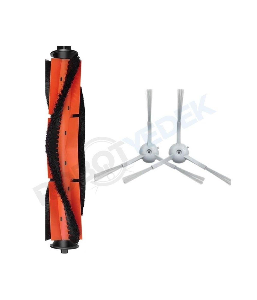 Lydsto R1 Pro Uyumlu Yedek Ana Fırça ve Yan Fırça-3 Parça