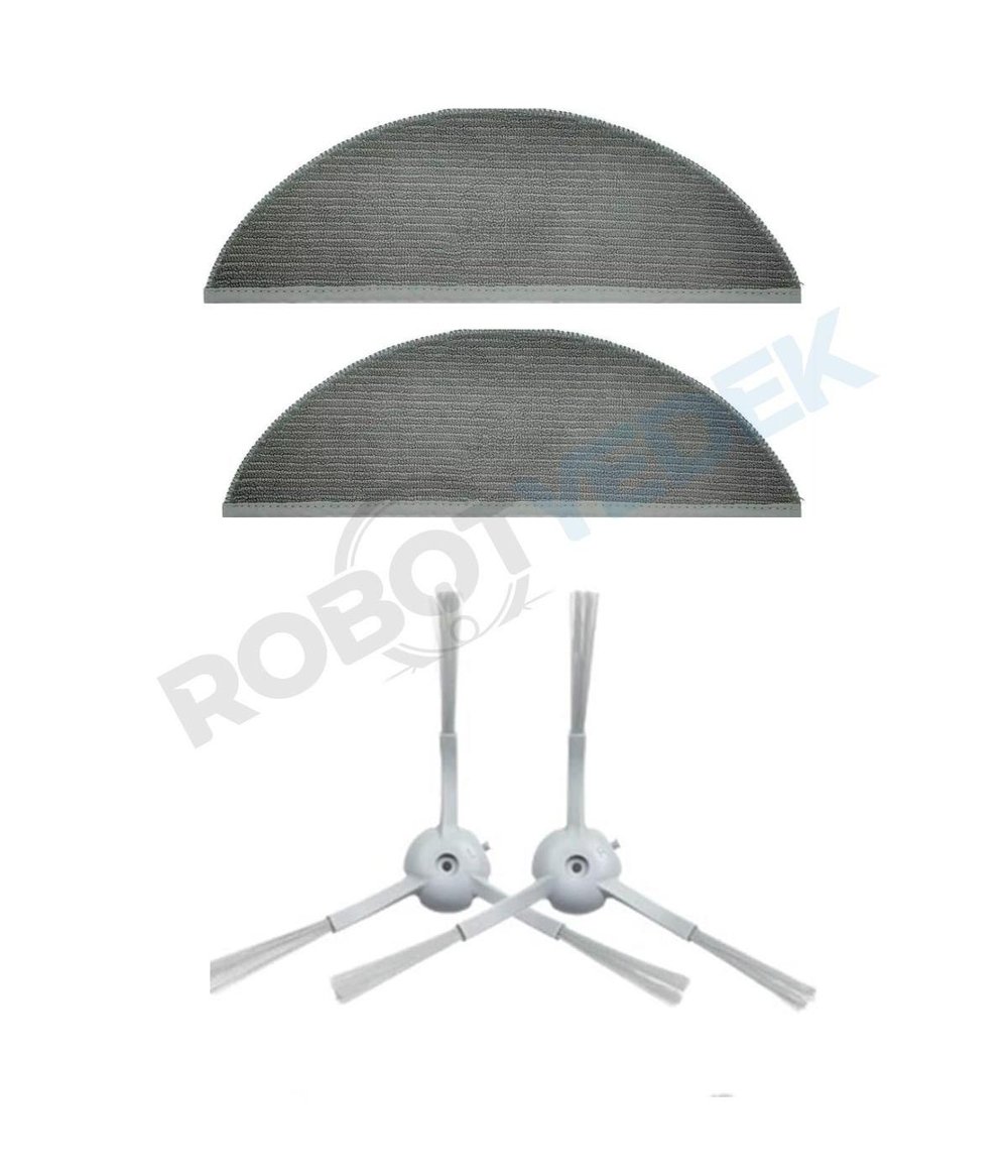 Lydsto R1 Pro Uyumlu Yedek Mop ve Yan Fırça-4 Parça