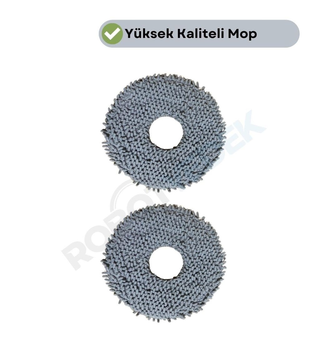 Roborock QRevo C Pro Uyumlu 2 Adet Mikrofiber Mop Bez