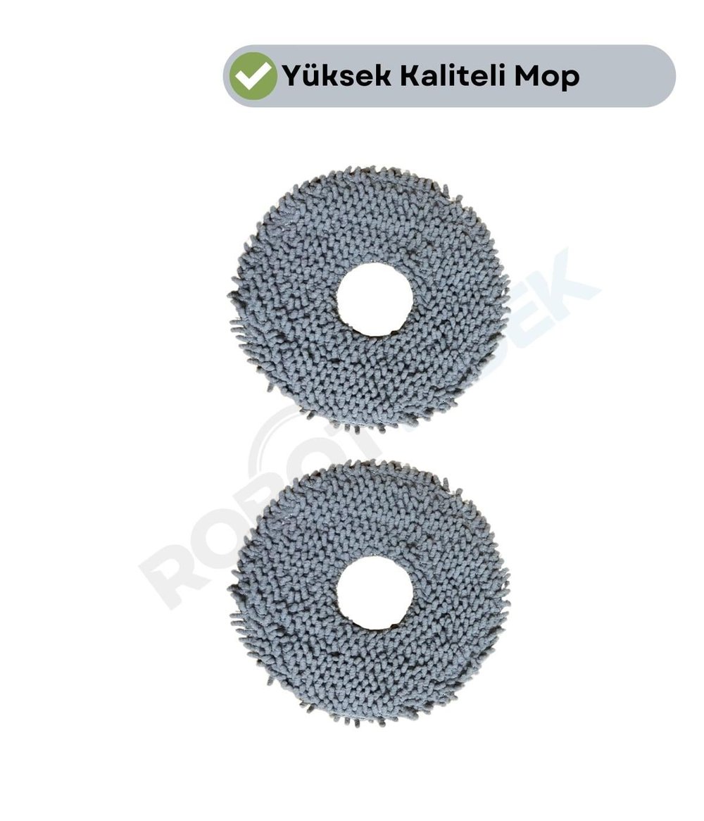 Roborock QRevo C Uyumlu 2 Adet Mikrofiber Mop Bez
