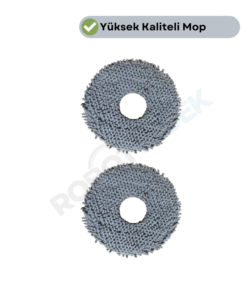 Roborock QRevo Curv 2 Pro Uyumlu 2 Adet Mikrofiber Mop Bez
