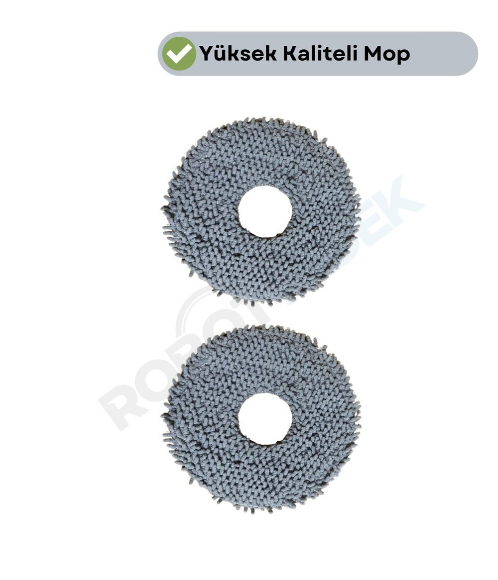 Roborock QRevo L Pro Uyumlu 2 Adet Mikrofiber Mop Bez