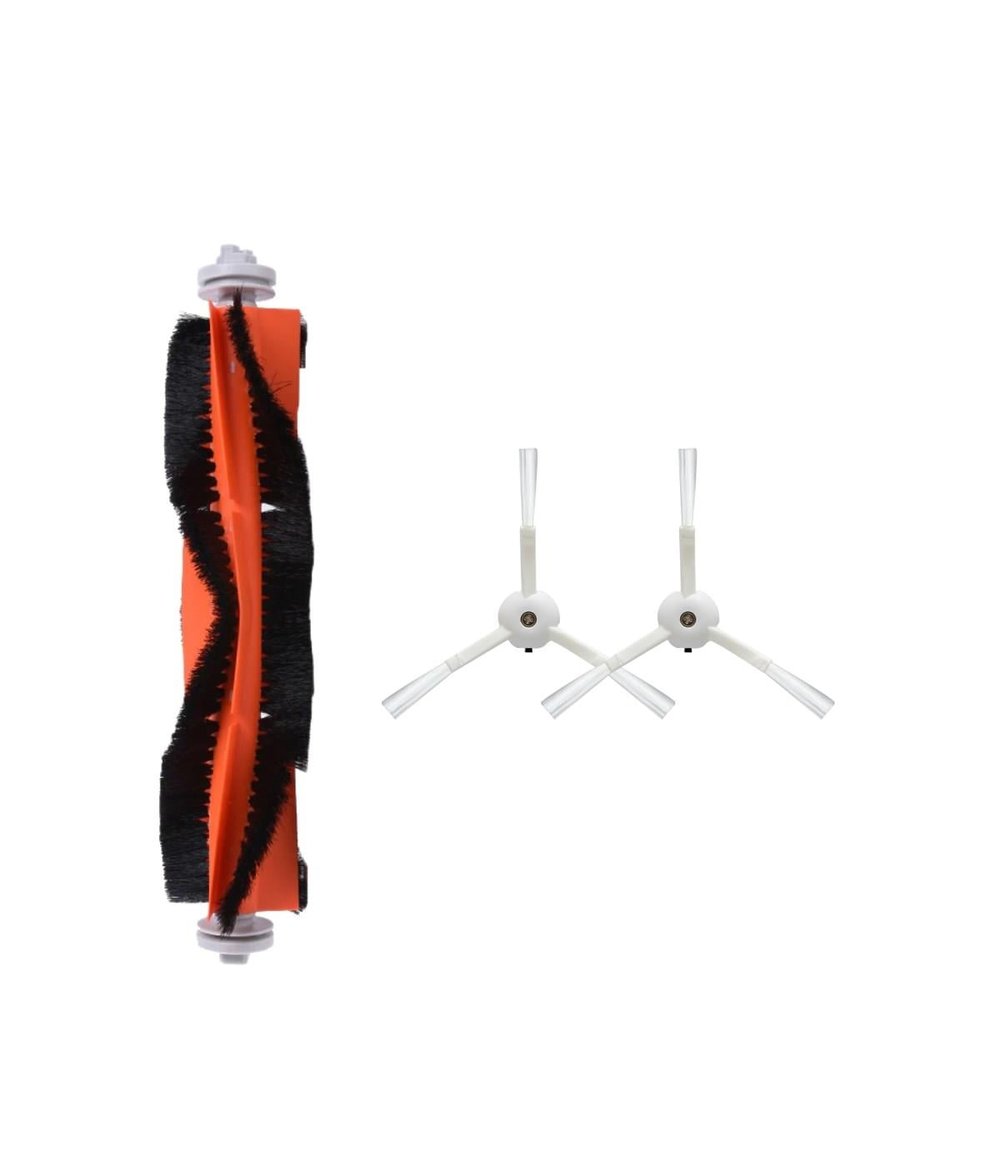 Roborock S50/S55 Uyumlu Yedek Ana Fırça ve Yan Fırça-3 Parça