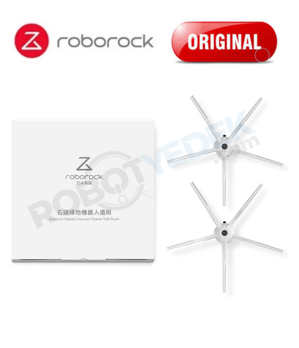 Roborock S6/S6 Pure Uyumlu Orijinal 2 Adet Beyaz Yan Fırça