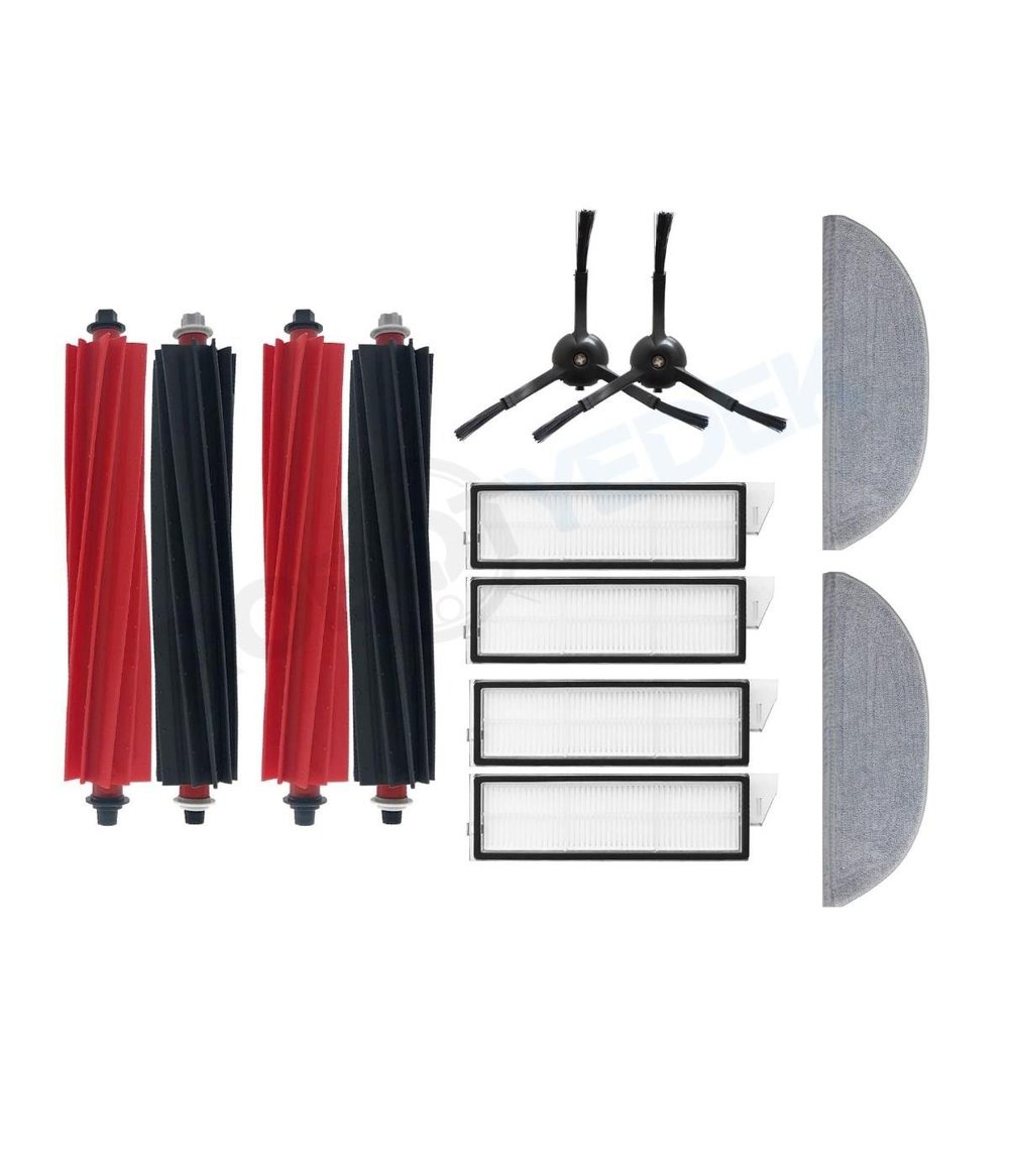 Roborock S8 MaxV Ultra Uyumlu Yedek Fırça Hepa Filtre Mop Seti-12 Parça