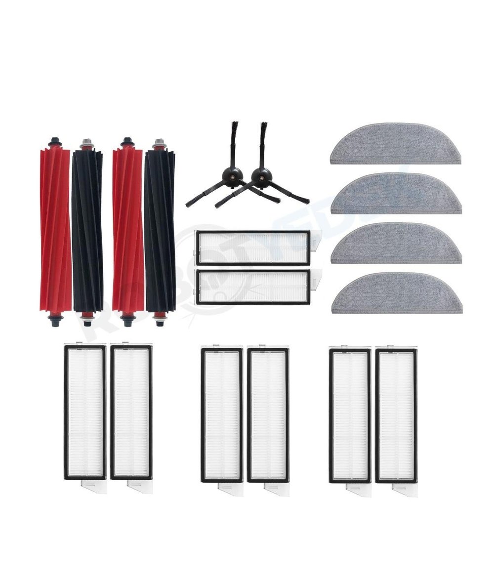 Roborock S8 MaxV Ultra Uyumlu Yedek Fırça Hepa Filtre Mop Seti-18 Parça