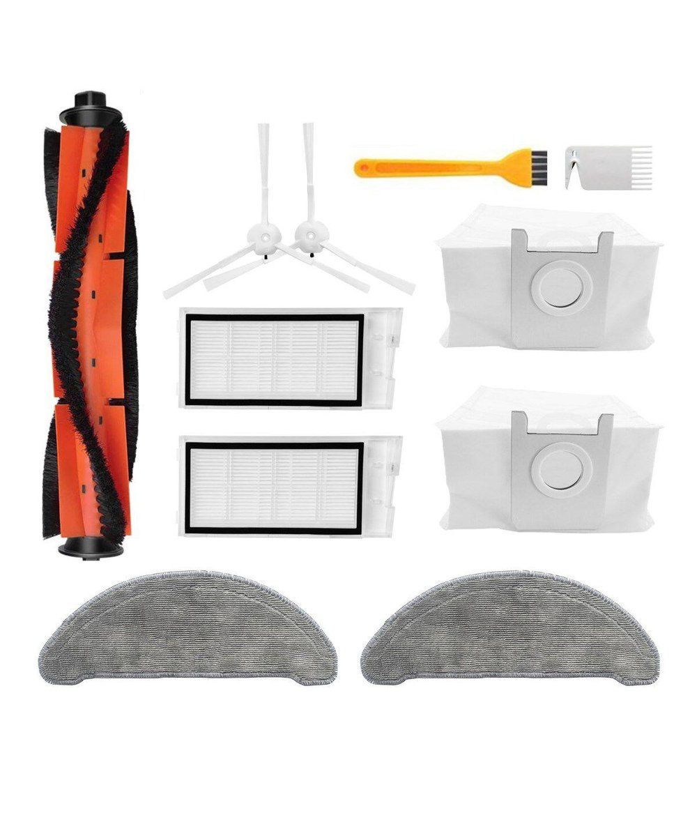 Roidmi Eve Plus Uyumlu Yedek Fırça Filtre Mop Toz Torbası-11 Parça