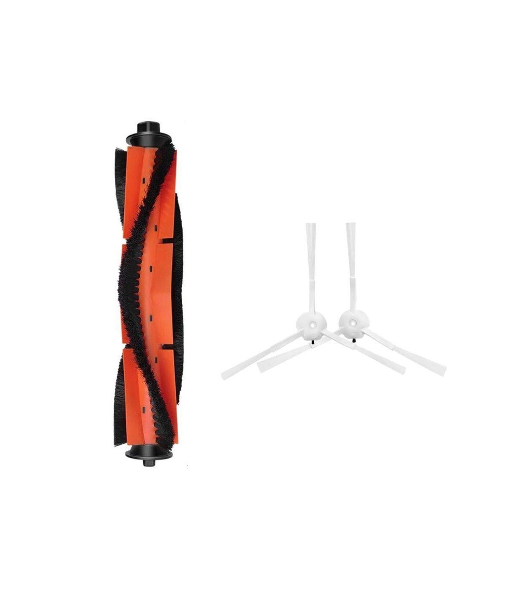 Roidmi Eve Vacuum Mop Uyumlu Yedek Ana Fırça ve Yan Fırça-3 Parça