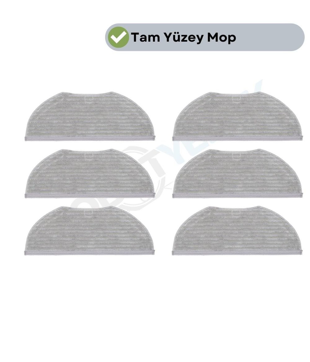 Xiaomi H40 Uyumlu Yüksek Kaliteli 6 Adet Mop-Tam Yüzey Mikrofiber