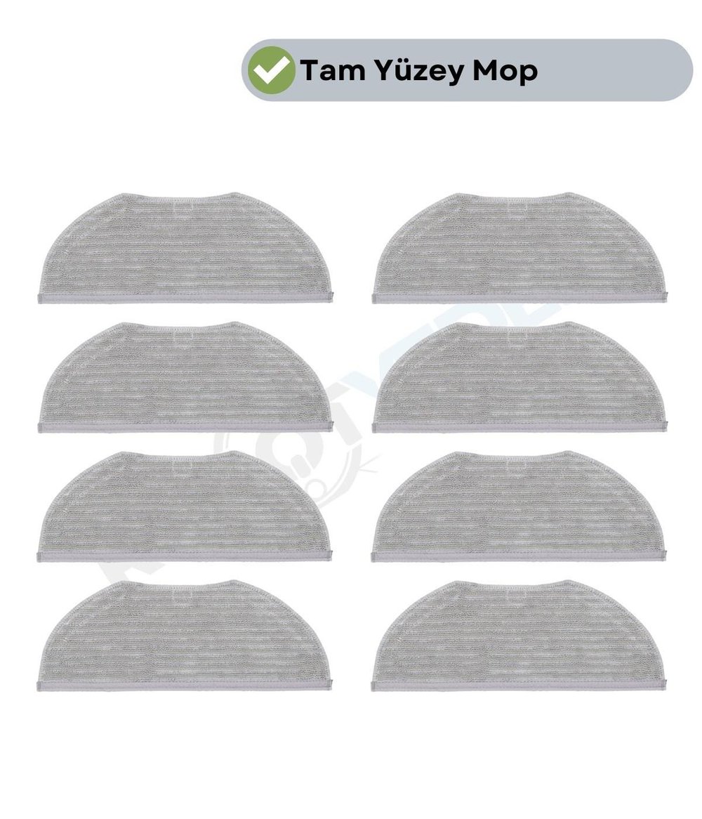 Xiaomi H40 Uyumlu Yüksek Kaliteli 8 Adet Mop-Tam Yüzey Mikrofiber