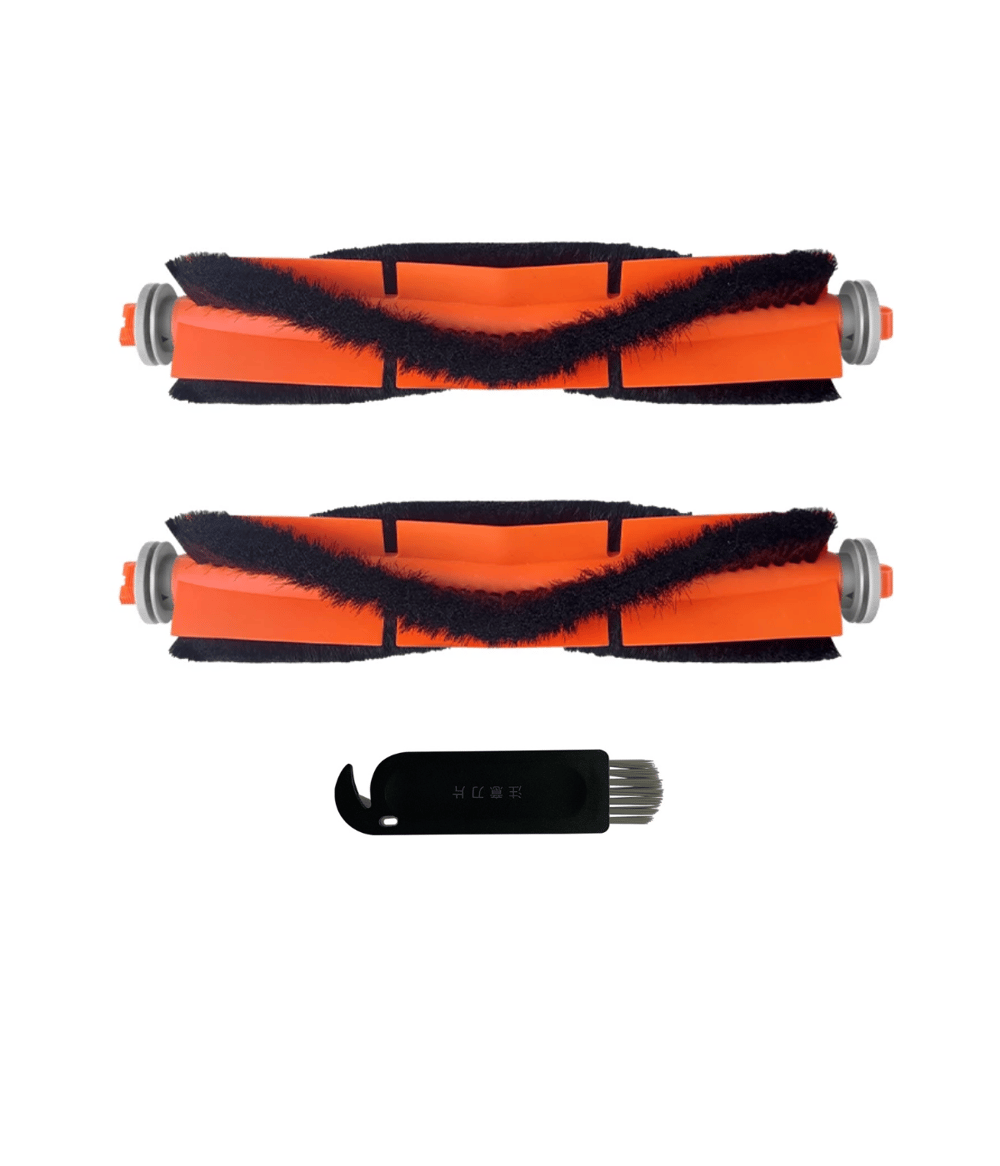 Xiaomi Mop 2 Lite (MJSTL) Uyumlu Yedek Ana Fırça ve Temizleme Fırçası-3 Parça