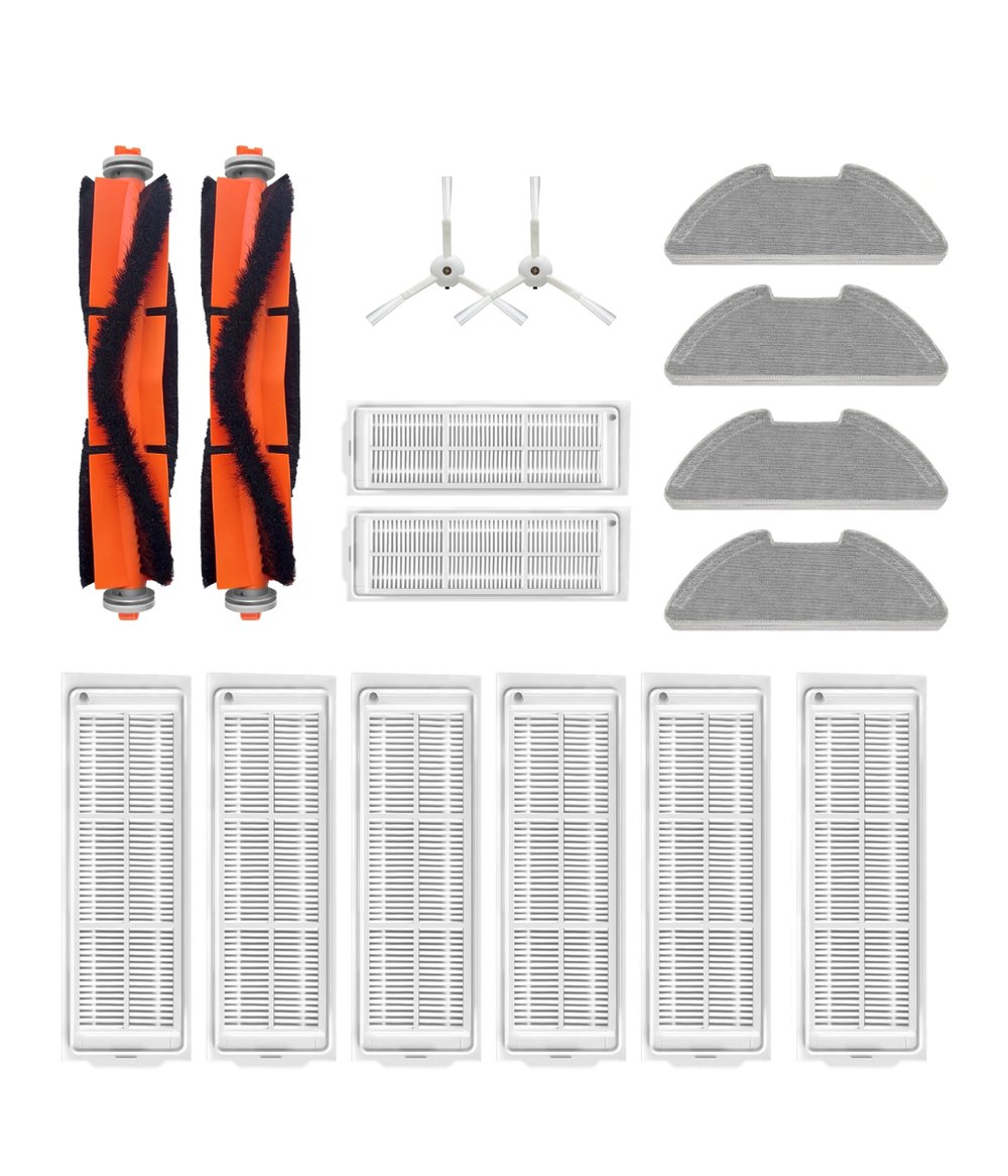 Xiaomi Mop 2 Pro (Beyaz) MJST1SHW Uyumlu Yedek Fırça Filtre Mop Seti-16 Parça