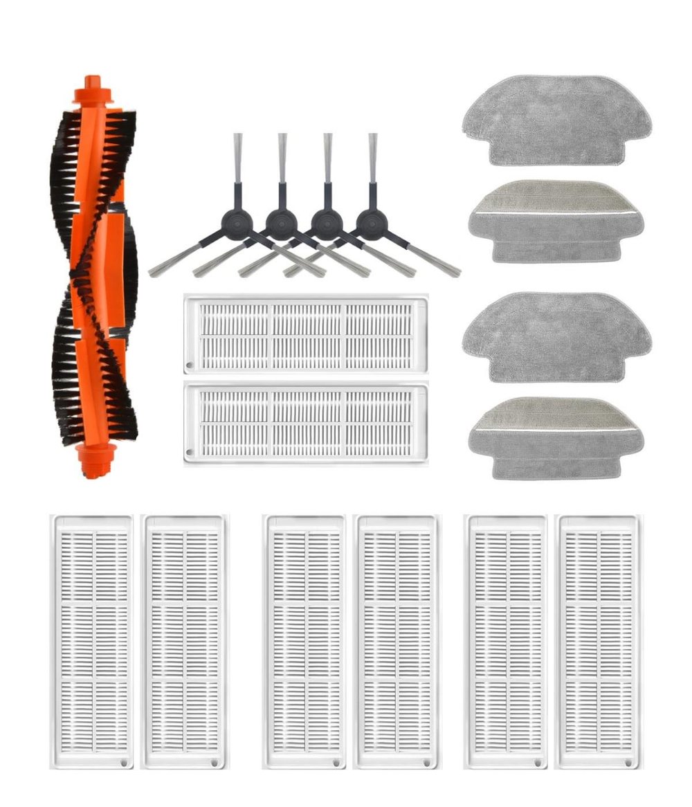 Xiaomi Mop 2S XMSTJQR2S Uyumlu Yedek Fırça Hepa Filtre Mop Seti-17 Parça