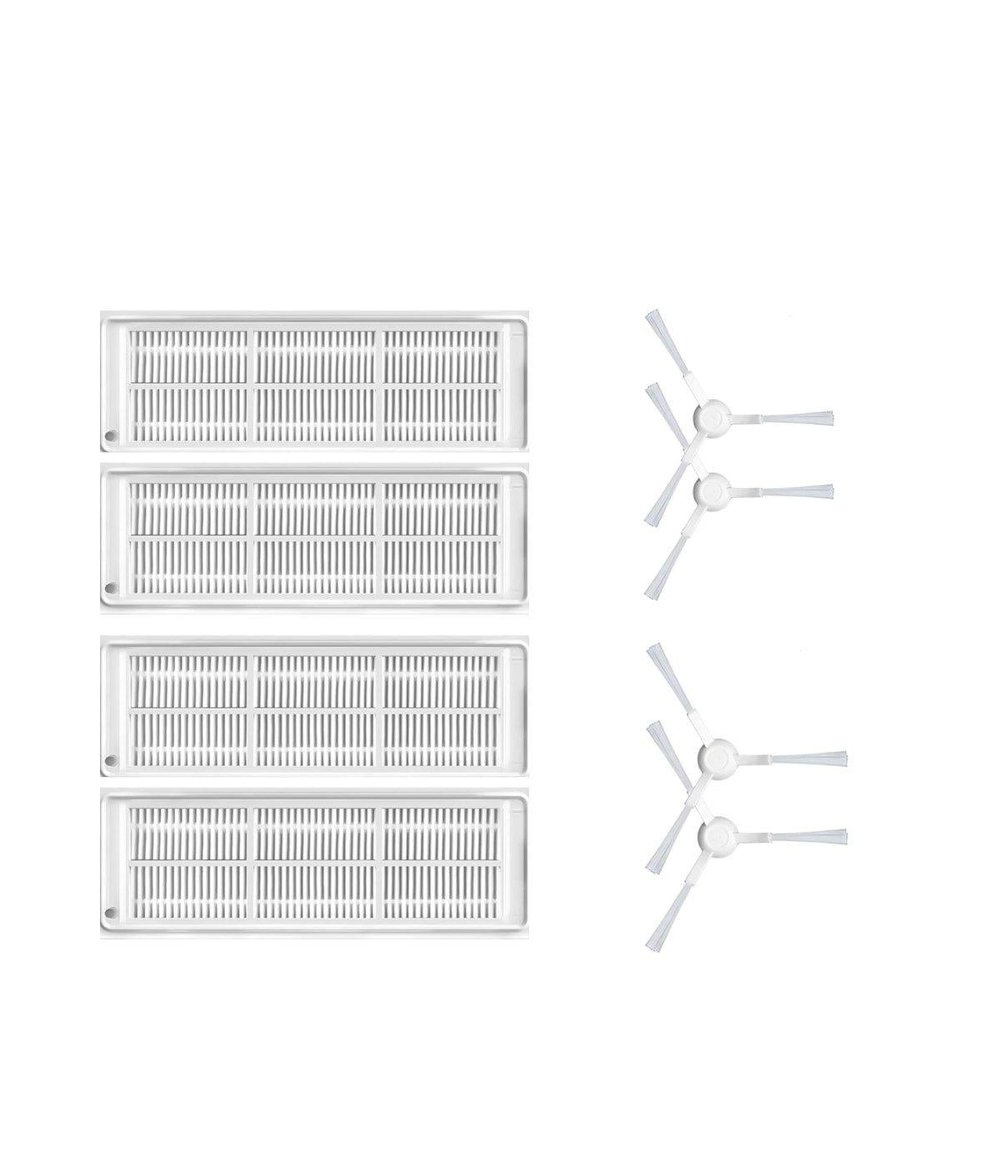 Xiaomi Mop Pro STYJ02YM (Beyaz) Uyumlu Yedek Hepa Filtre ve Yan Fırça-8 Parça