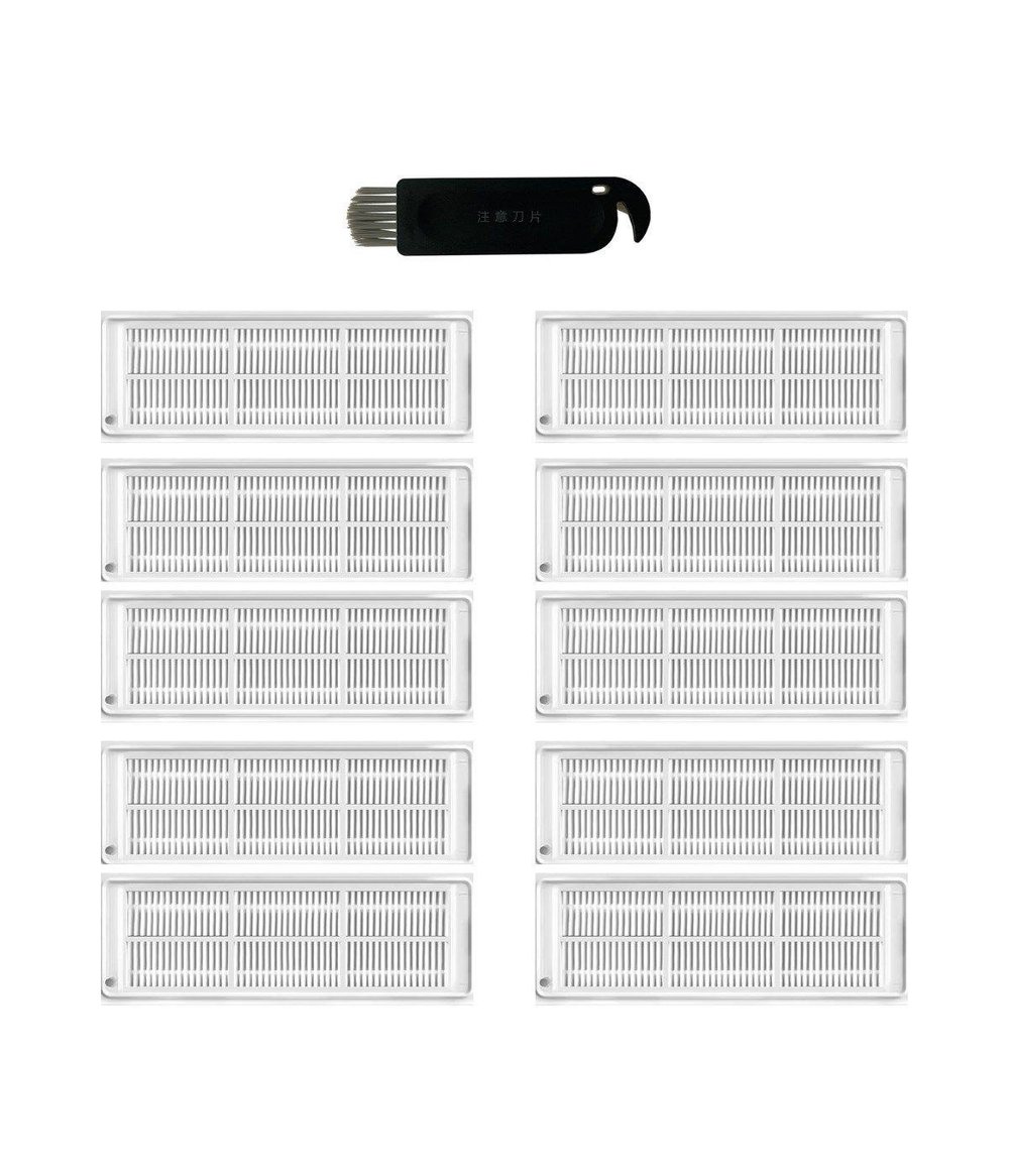 Xiaomi S10 (S10+ ve S10T Değil) Uyumlu Yedek Hepa Filtre ve Temizleme Fırçası-11 Parça