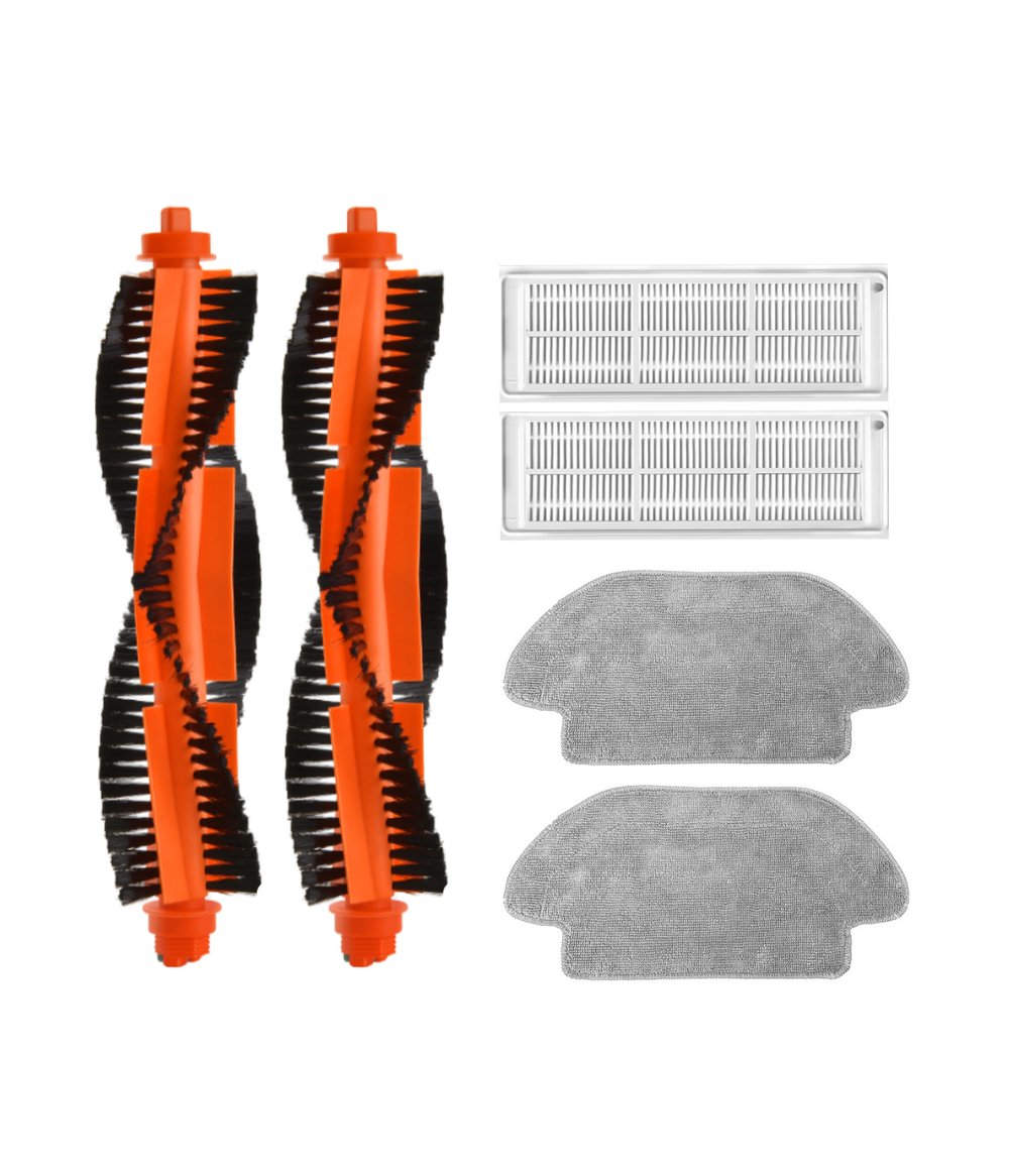 Xiaomi S10 (S10+ ve S10T Değil) Uyumlu Yedek Fırça Hepa Filtre Mop Seti-6 Parça