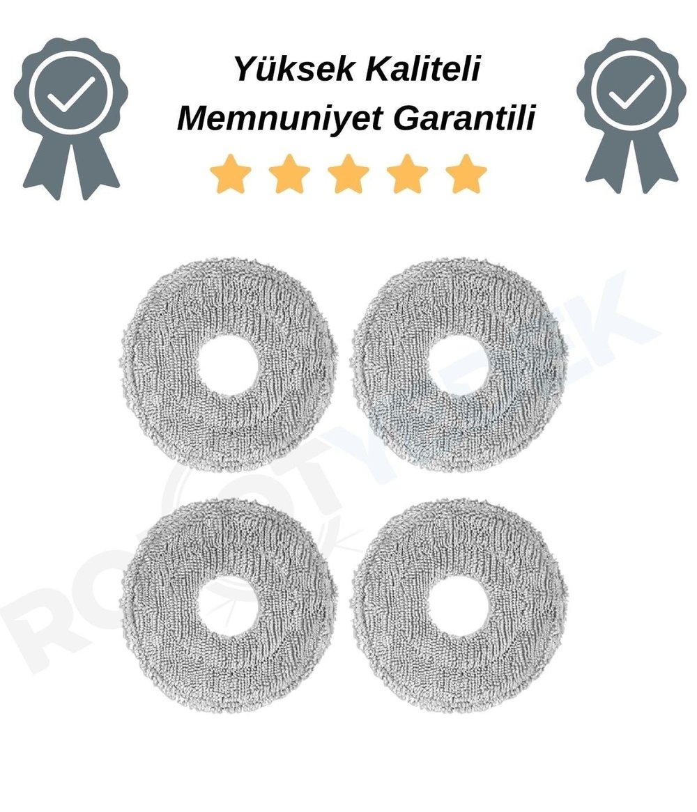 Xiaomi Vacuum H50/H50 Pro Uyumlu Mop Bezi-4 Adet