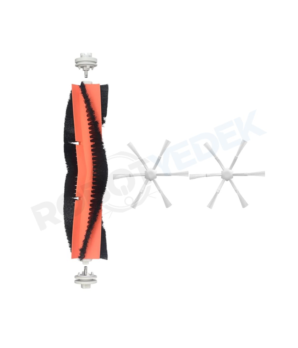 Xiaomi Vacuum Mop 2 Uyumlu Yedek Ana Fırça ve Yan Fırça-3 Parça