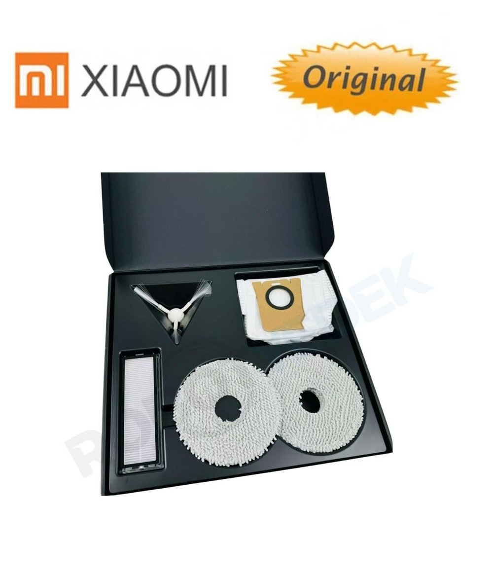 Xiaomi X10 Plus Orijinal Set- Hepa Filtre Yan Fırça Toz Torbası Mop Bez-5 Adet