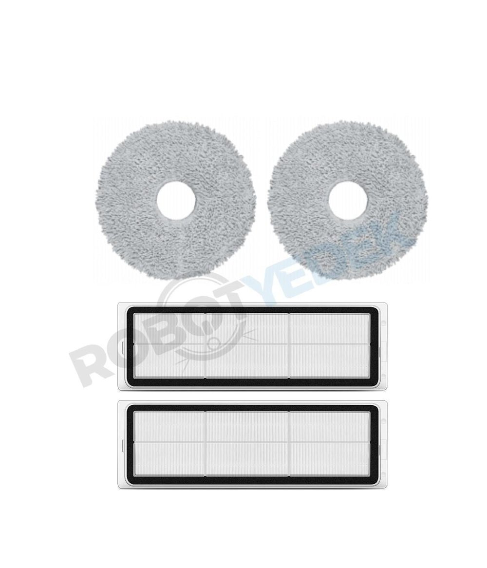 Xiaomi X10 Plus Uyumlu Yedek Mop ve Hepa Filtre-4 Parça