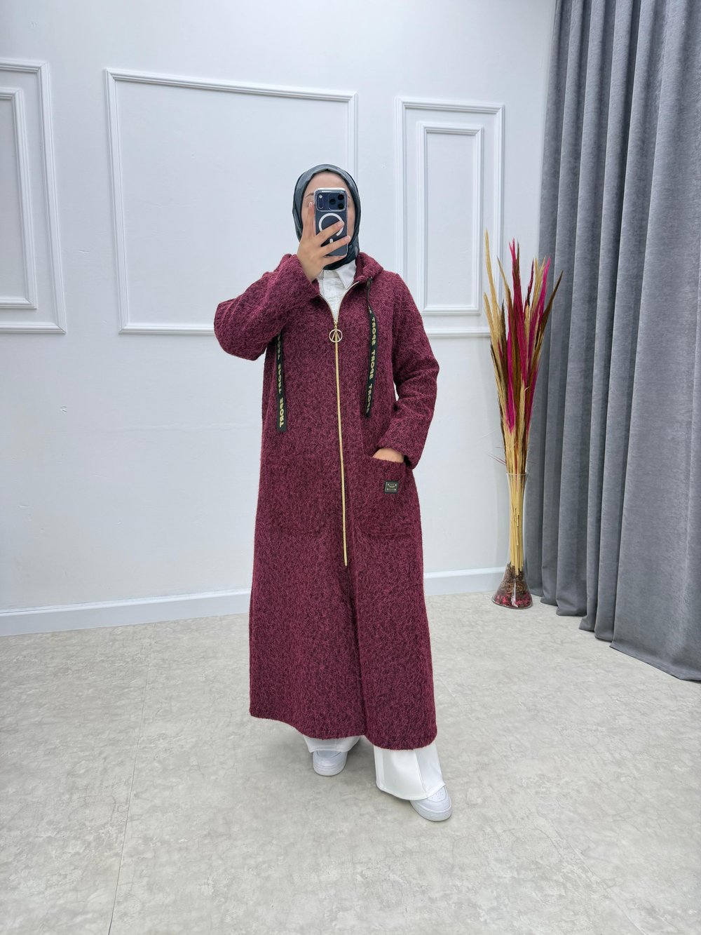 Bordo Mango Kaşe Kap