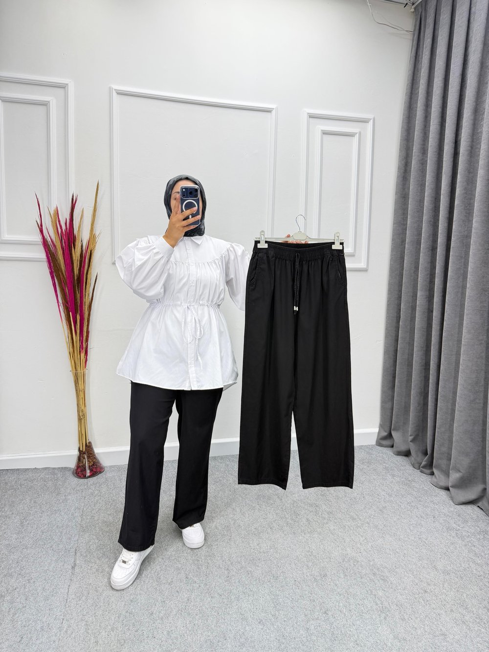 Beli Lastikli Tansel Kot Pantolon Siyah