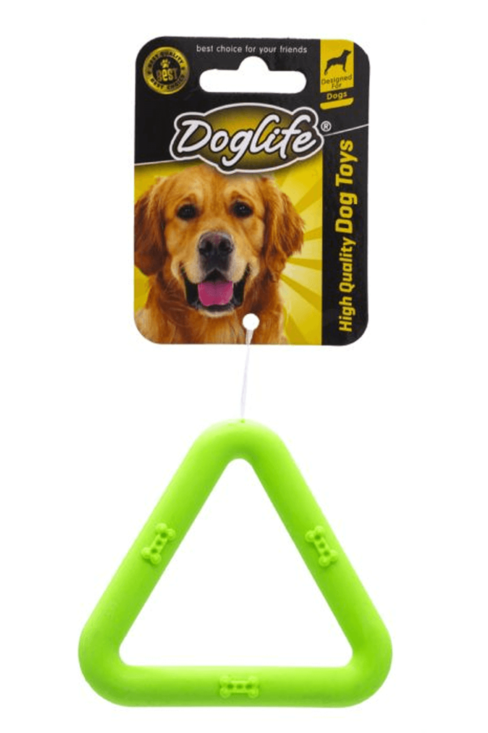 202253-DOGLİFE KÖPEKLER İÇİN KAUÇUK TRIANGLE OYUNC