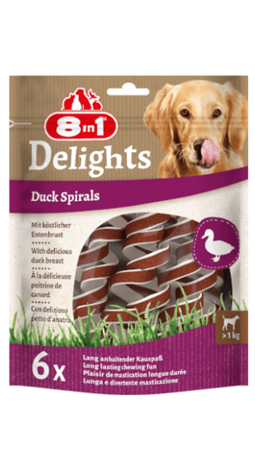 8IN1 Delights Spirals Köpek Ödül Maması (6lı) 60GR