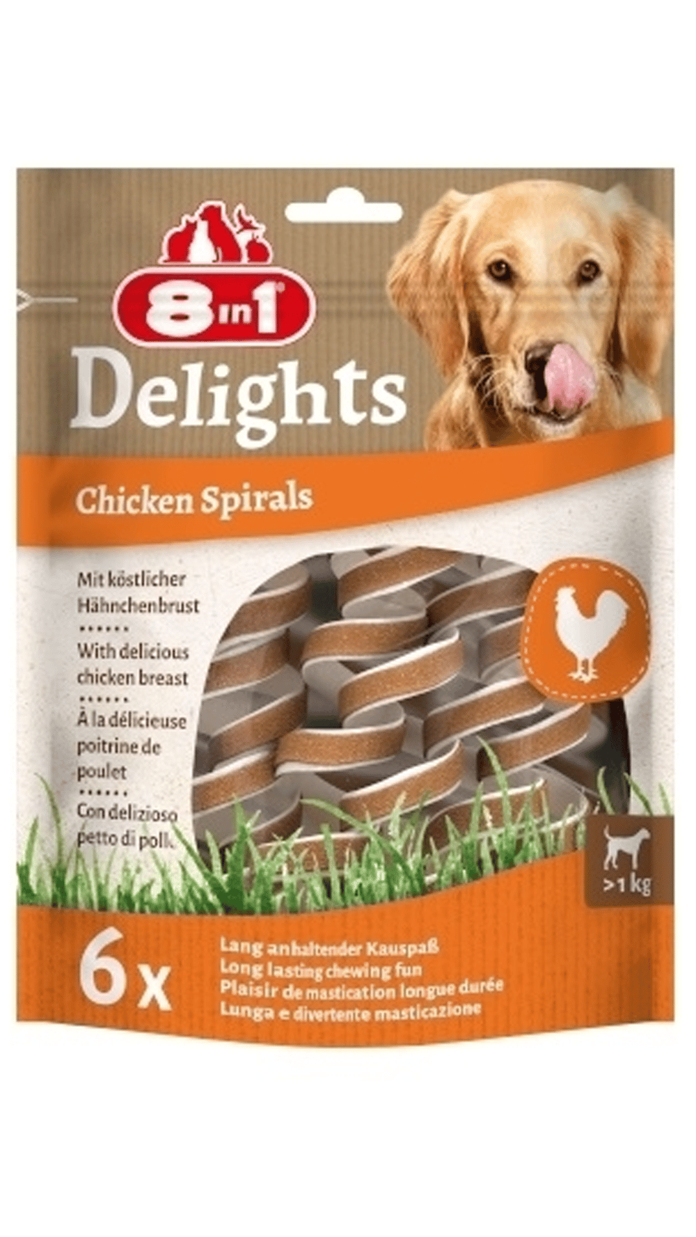 8IN1 Delights Spirals Köpek Ödül Maması (6lı) 60GR