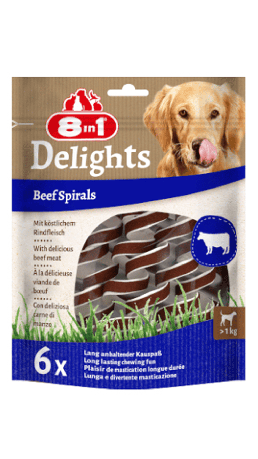 8IN1 Delights Spirals Köpek Ödül Maması (6lı) 60GR